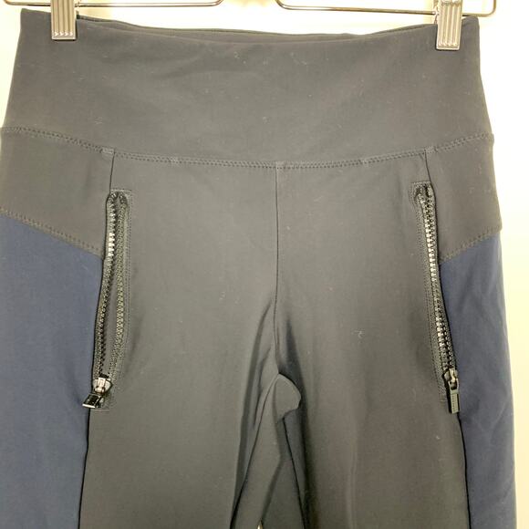Athleta Stellar Tight Black Front Zip Pull on Pants Leggings Womens XS - Picture 12 of 16